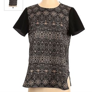 Charlie Jade black & Tan blouse